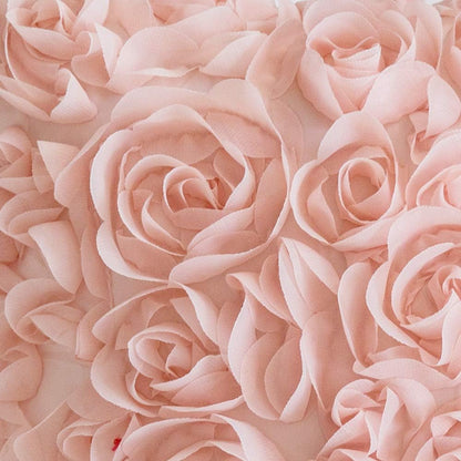 Romantic Rose Embroidered Pillow Cover