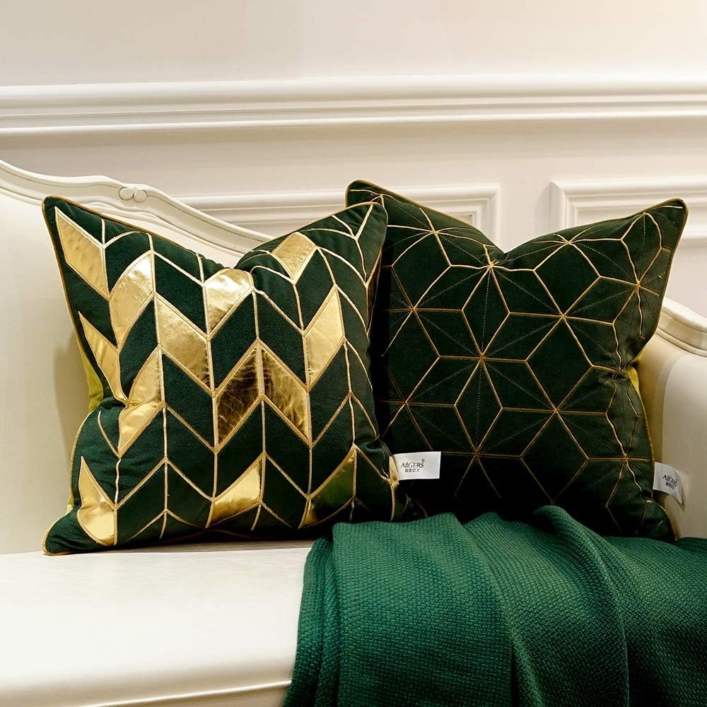 Luxurious Velvet Art Deco Cushion Cover