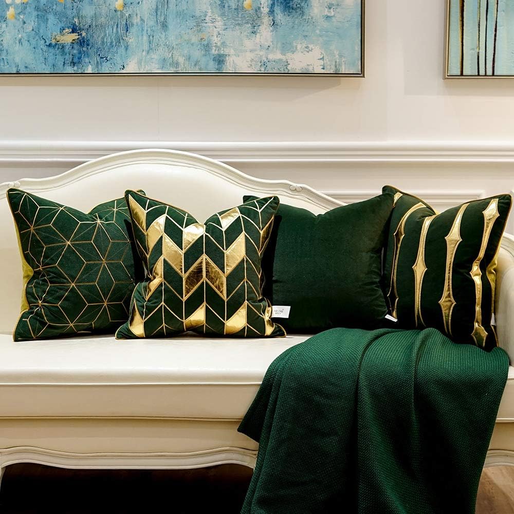 Luxurious Velvet Art Deco Cushion Cover