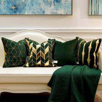 Luxurious Velvet Art Deco Cushion Cover