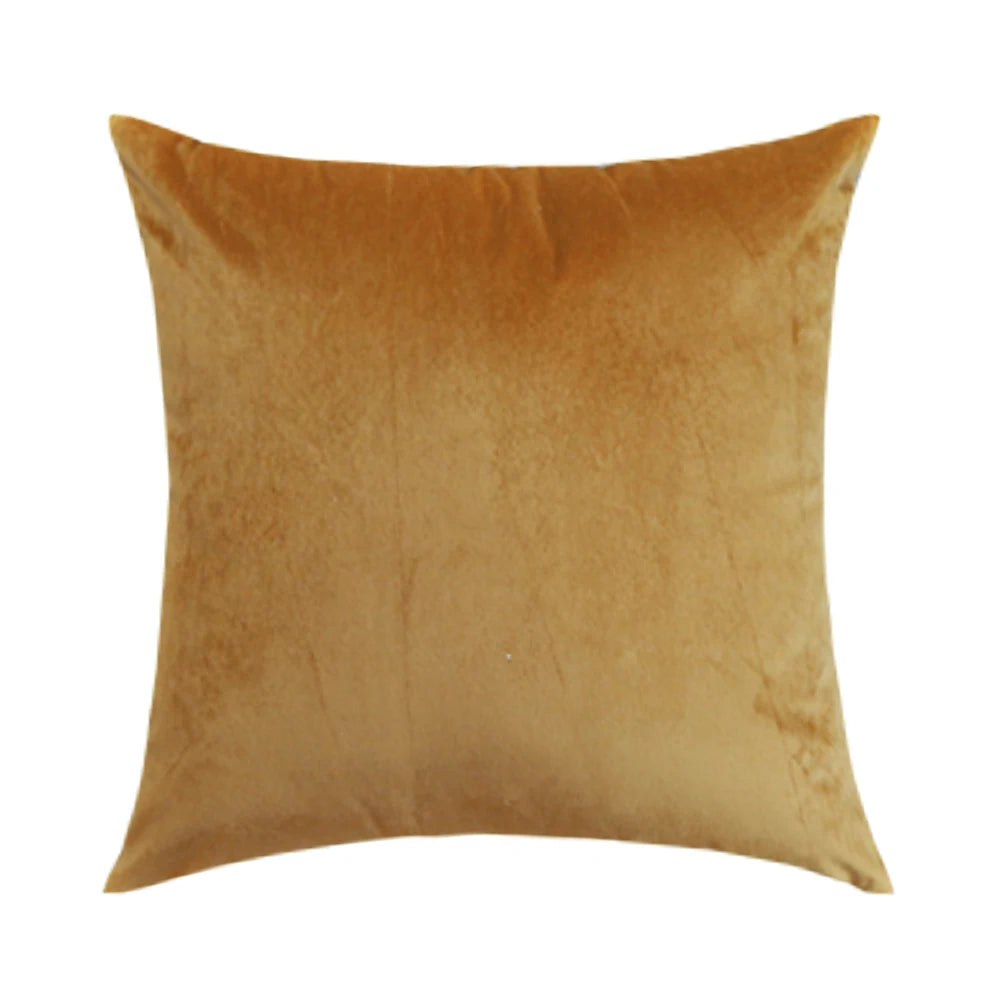 Dutch Velvet Cushion Cover – Solid Color, Multiple Sizes