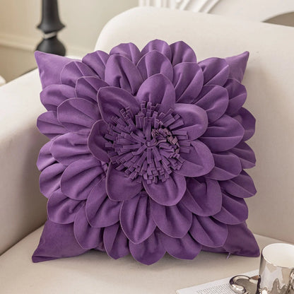 Luxe Velvet Flower Petal Cushion Cover