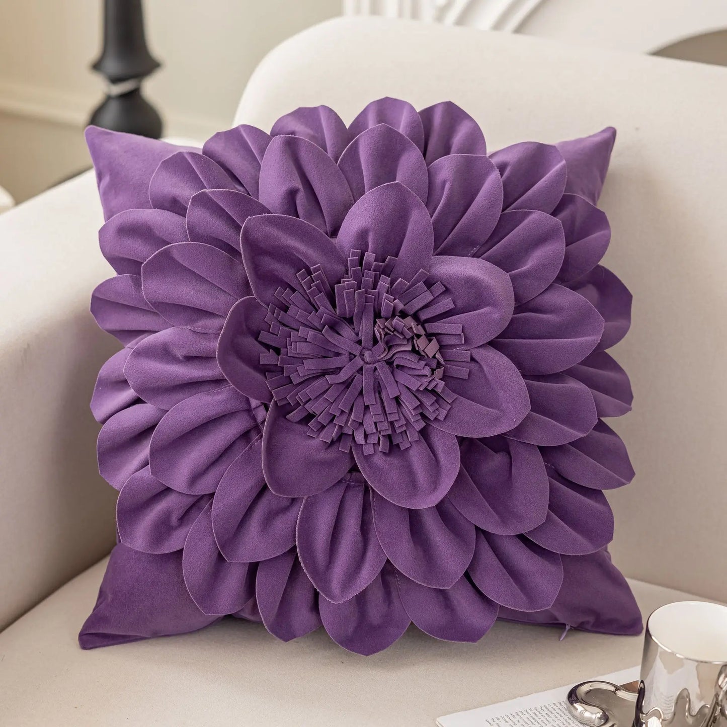 Lux Velvet Petal Cushion Cover
