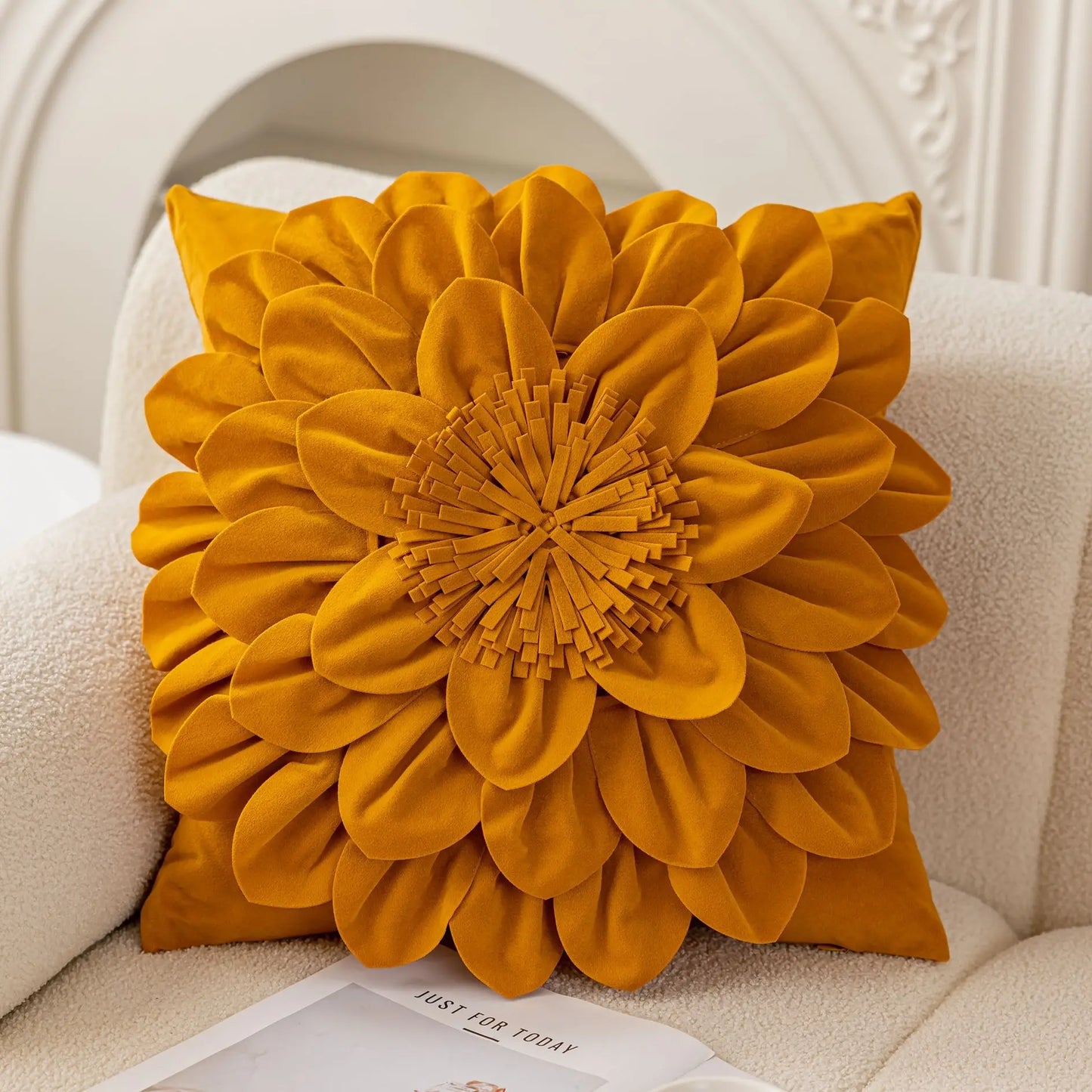 Lux Velvet Petal Cushion Cover