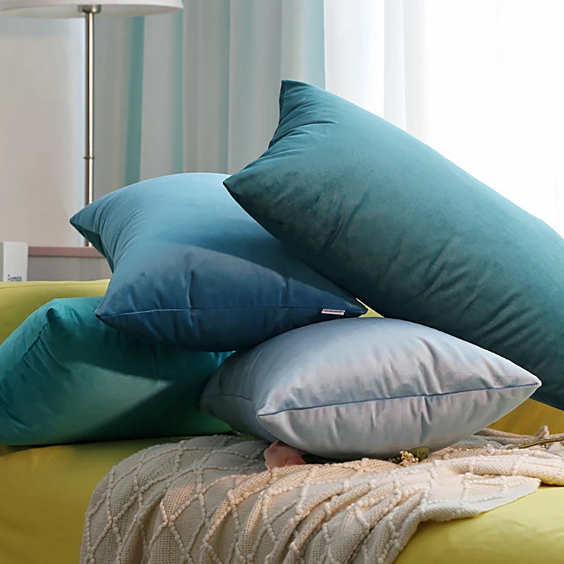 Luxury Velvet Plaid Pillow Covers