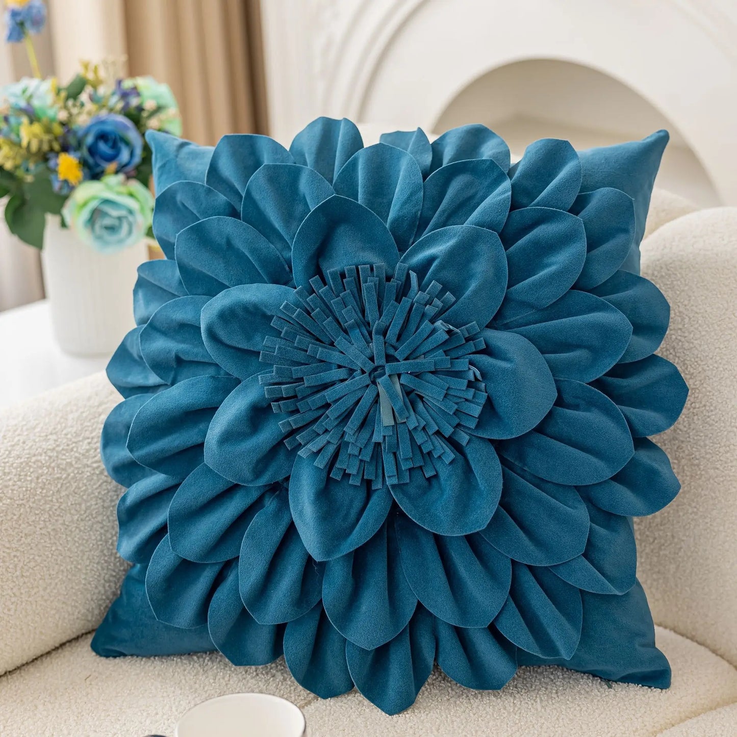 Lux Velvet Petal Cushion Cover