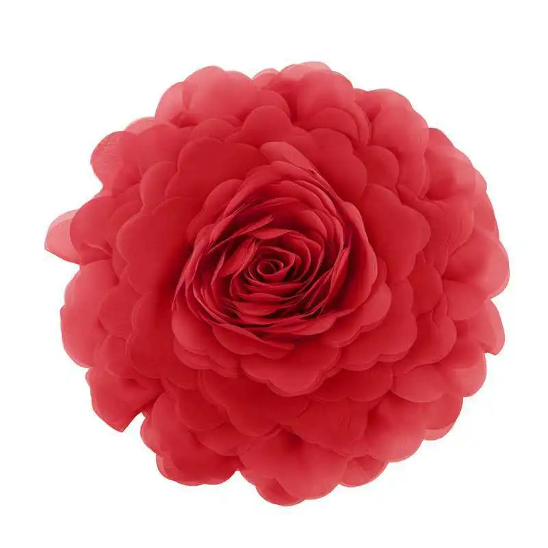 European Flower Cushion Cover Stereoscopic Flower Pillowcase Round Luxury Cushion.