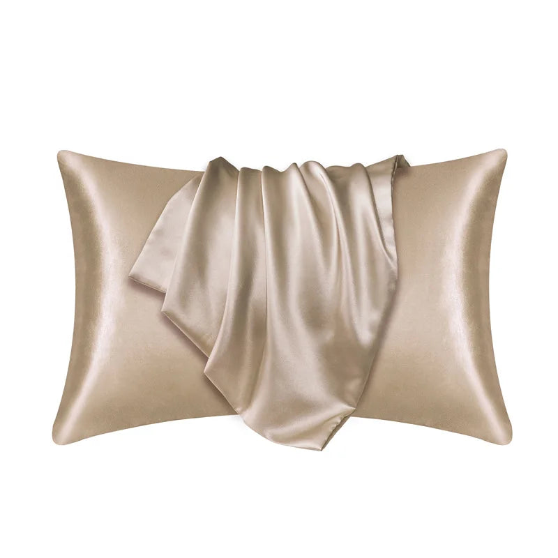 Luxe Silk-Feel Floral Pillow Cover