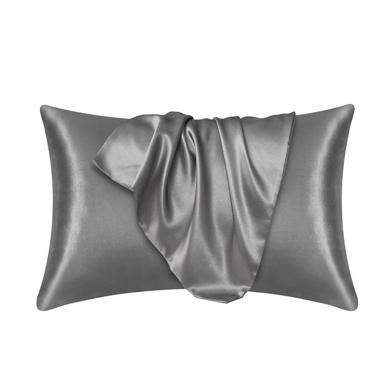 Luxe Silk-Feel Floral Pillow Cover