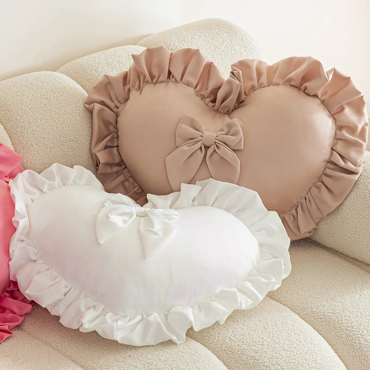 Elegant Love Heart Pillow Cover
