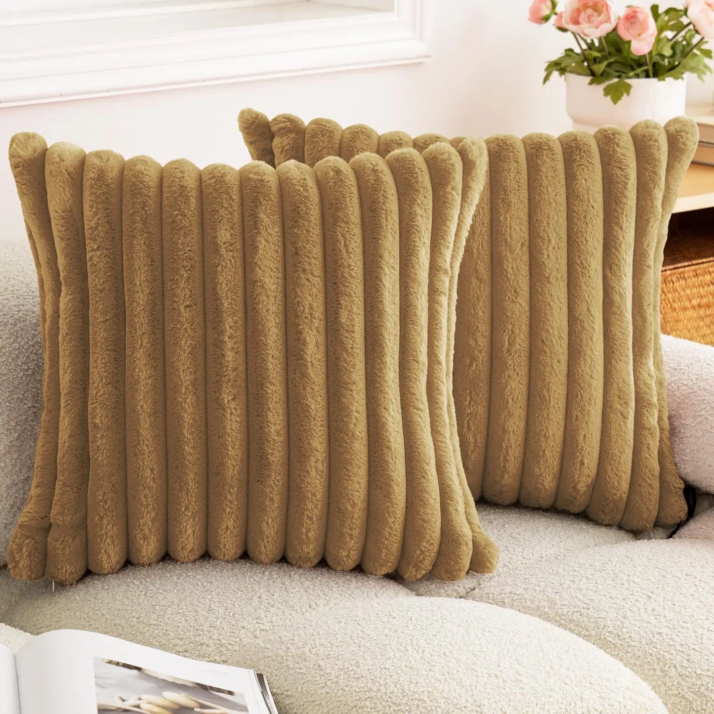 Luxurious Faux Fur Throw Pillow Cover