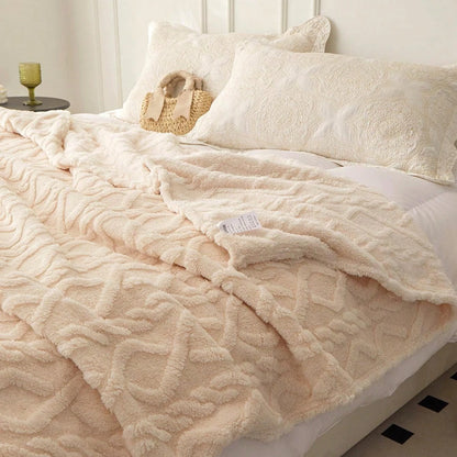 Luxurious Wide Striped Flannel Blanke
