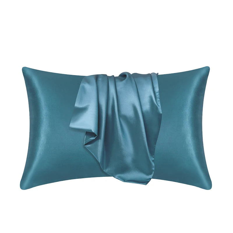 Luxe Silk-Feel Floral Pillow Cover