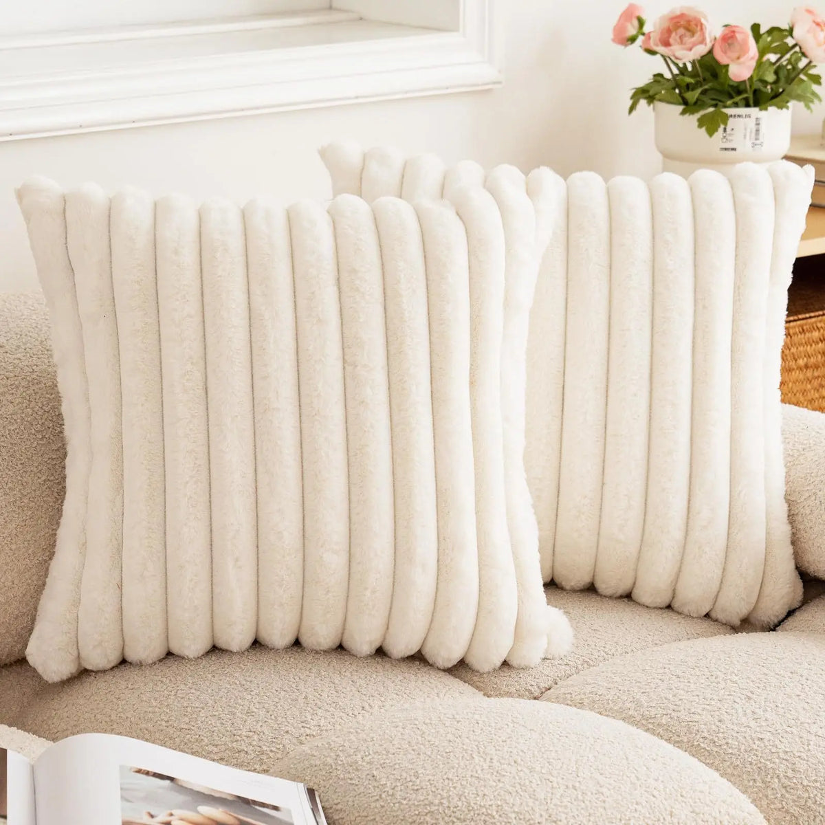 Luxurious Faux Fur Throw Pillow Cover