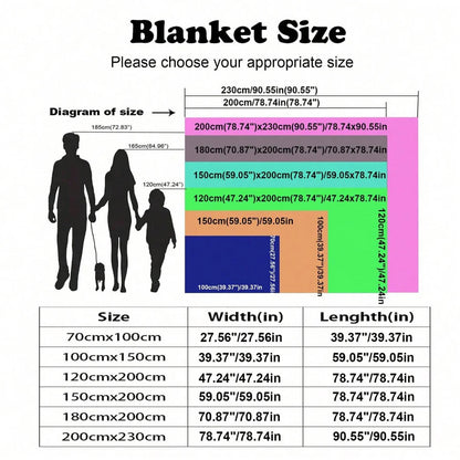Luxurious Wide Striped Flannel Blanke