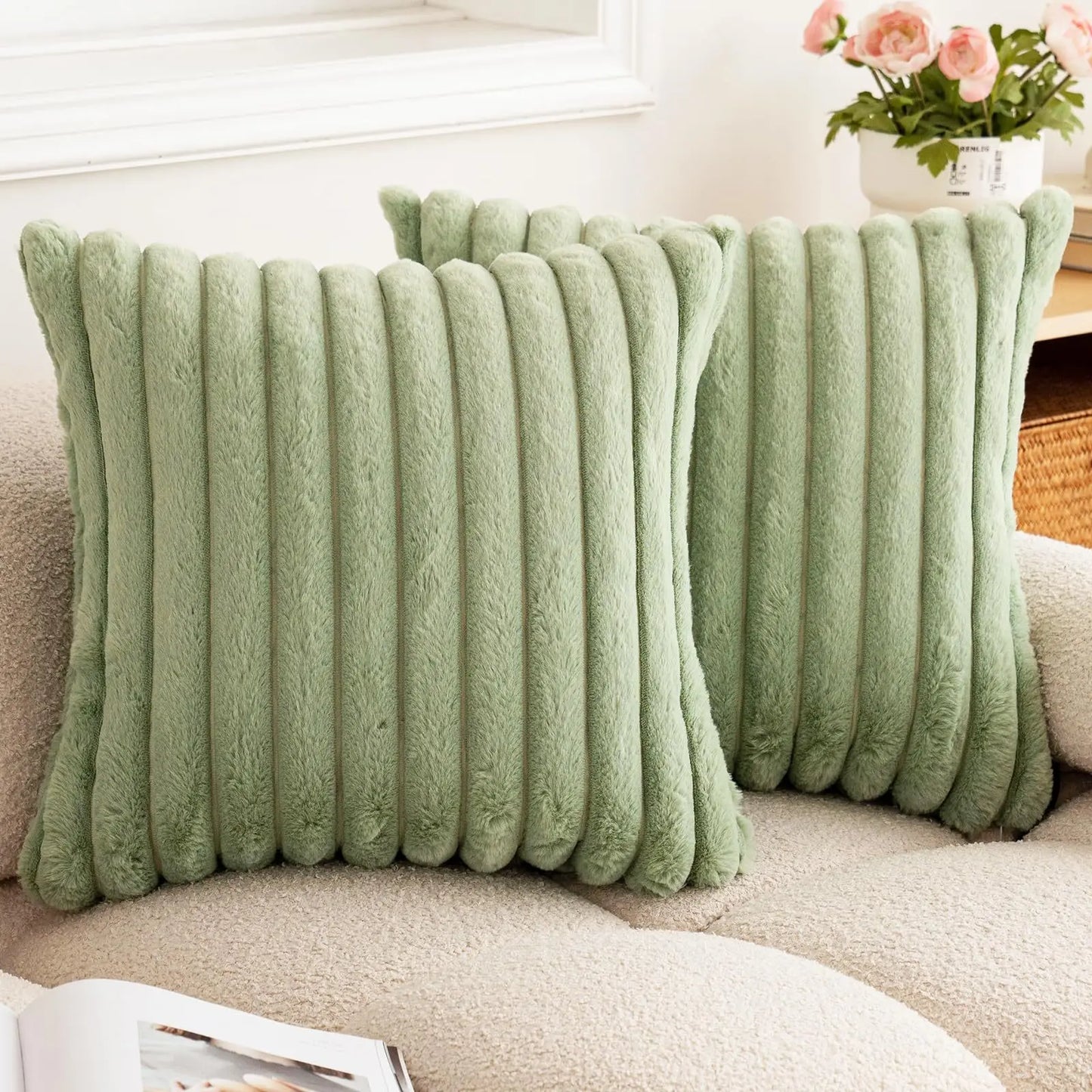 Luxurious Faux Fur Throw Pillow Cover