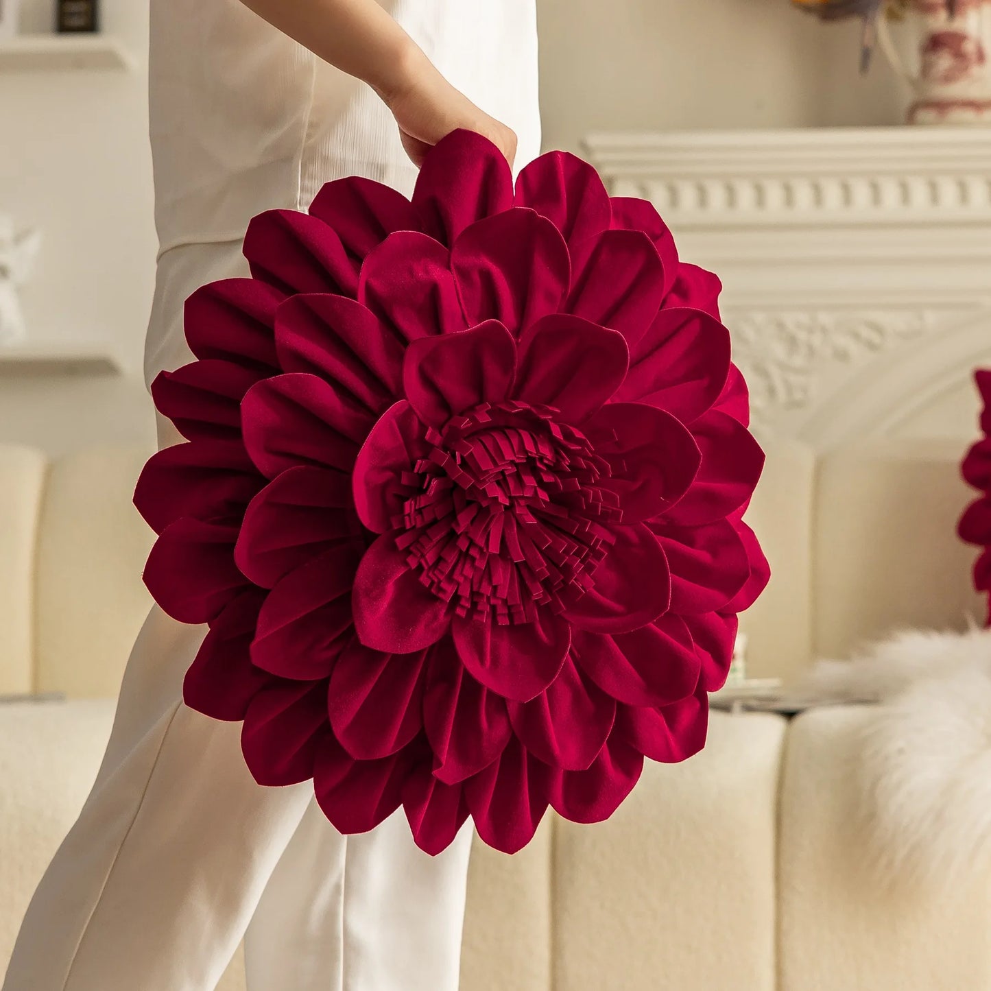 Lux Velvet Petal Cushion Cover