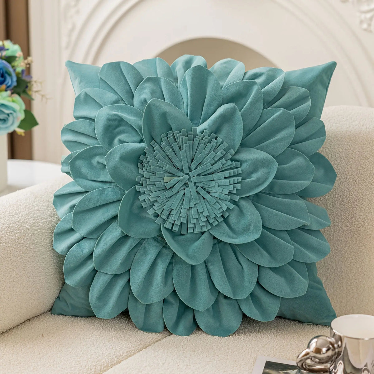 Lux Velvet Petal Cushion Cover