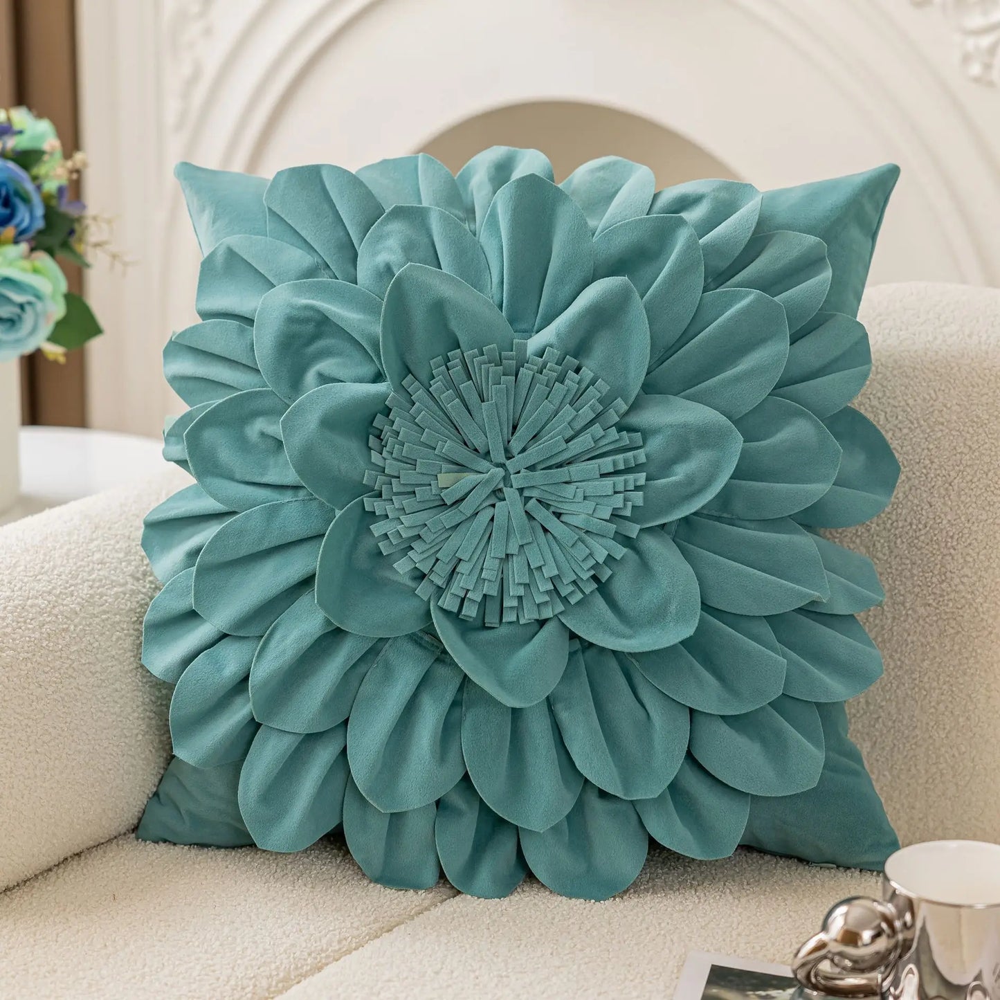Lux Velvet Petal Cushion Cover