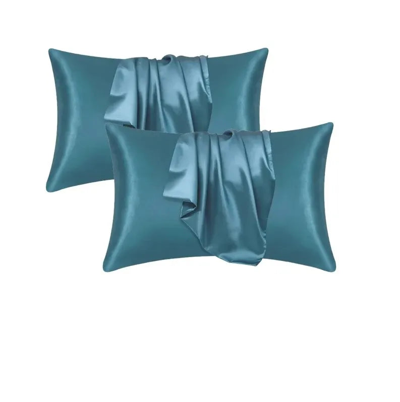 Luxe Silk-Feel Floral Pillow Cover