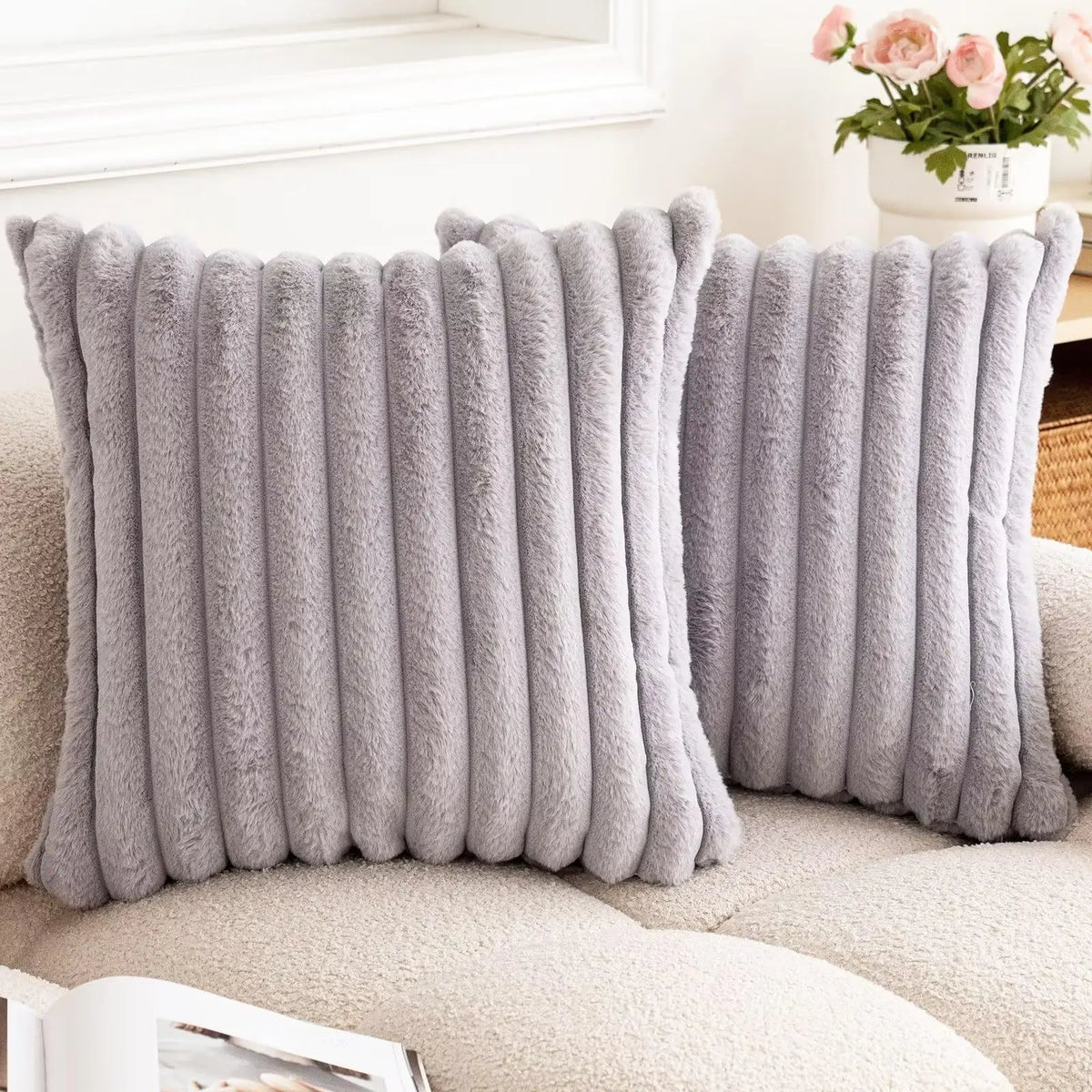 Luxurious Faux Fur Throw Pillow Cover