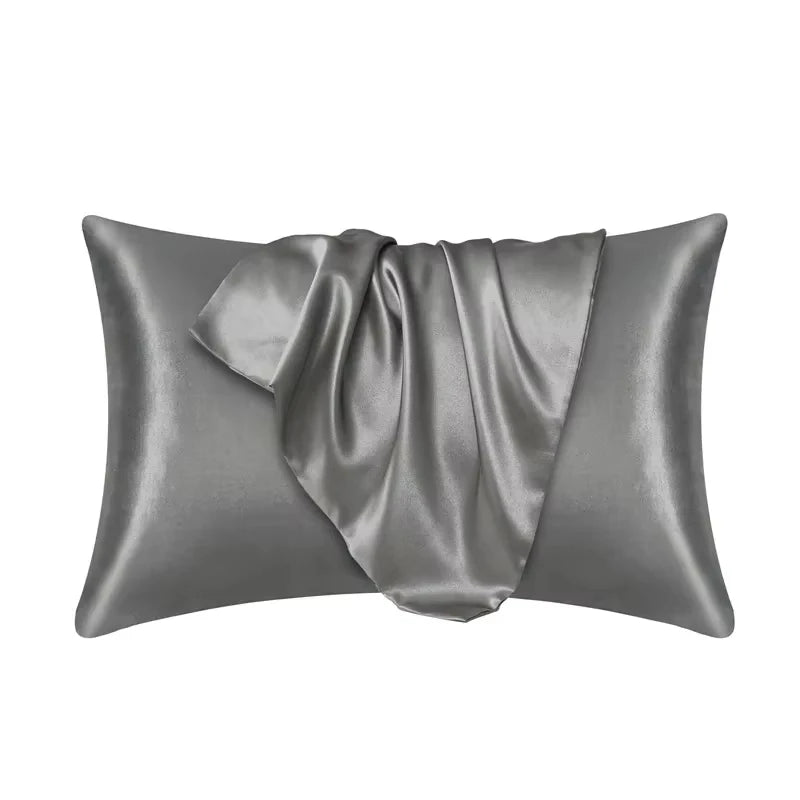 Luxe Silk-Feel Floral Pillow Cover