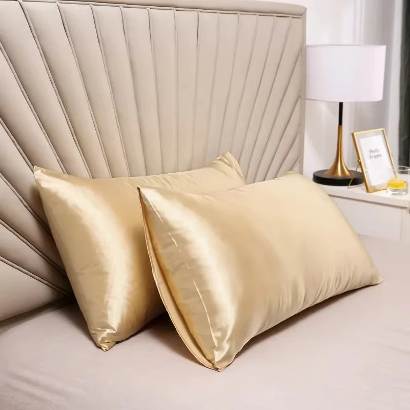 Luxe Silk-Feel Floral Pillow Cover