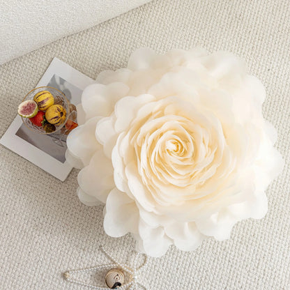 European Flower Cushion Cover Stereoscopic Flower Pillowcase Round Luxury Cushion.