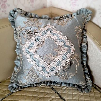 Elegant Lace Square Pillow Cover