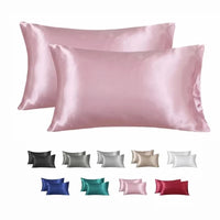 Luxe Silk-Feel Floral Pillow Cover