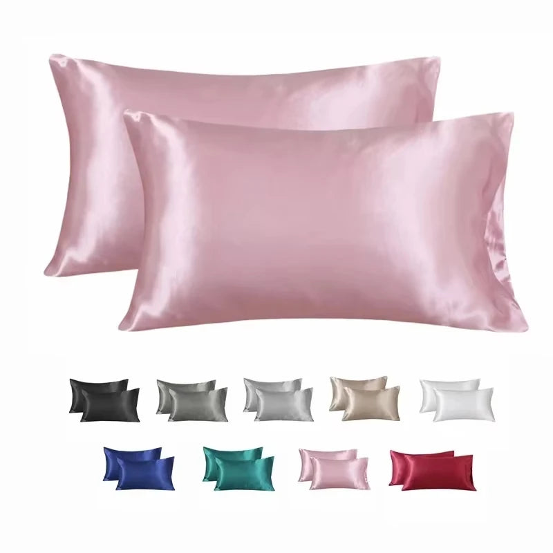 Luxe Silk-Feel Floral Pillow Cover
