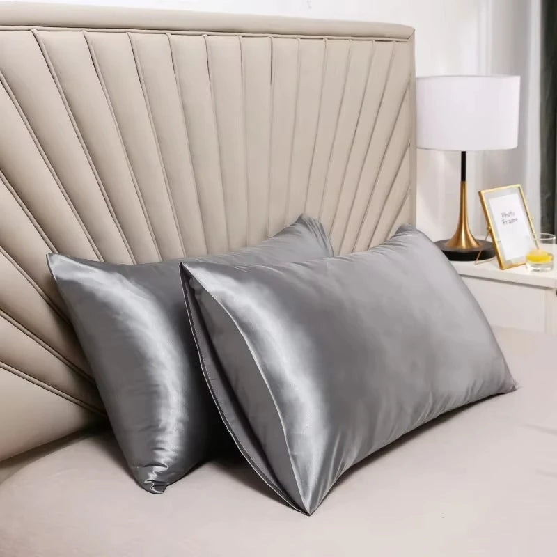 Luxe Silk-Feel Floral Pillow Cover