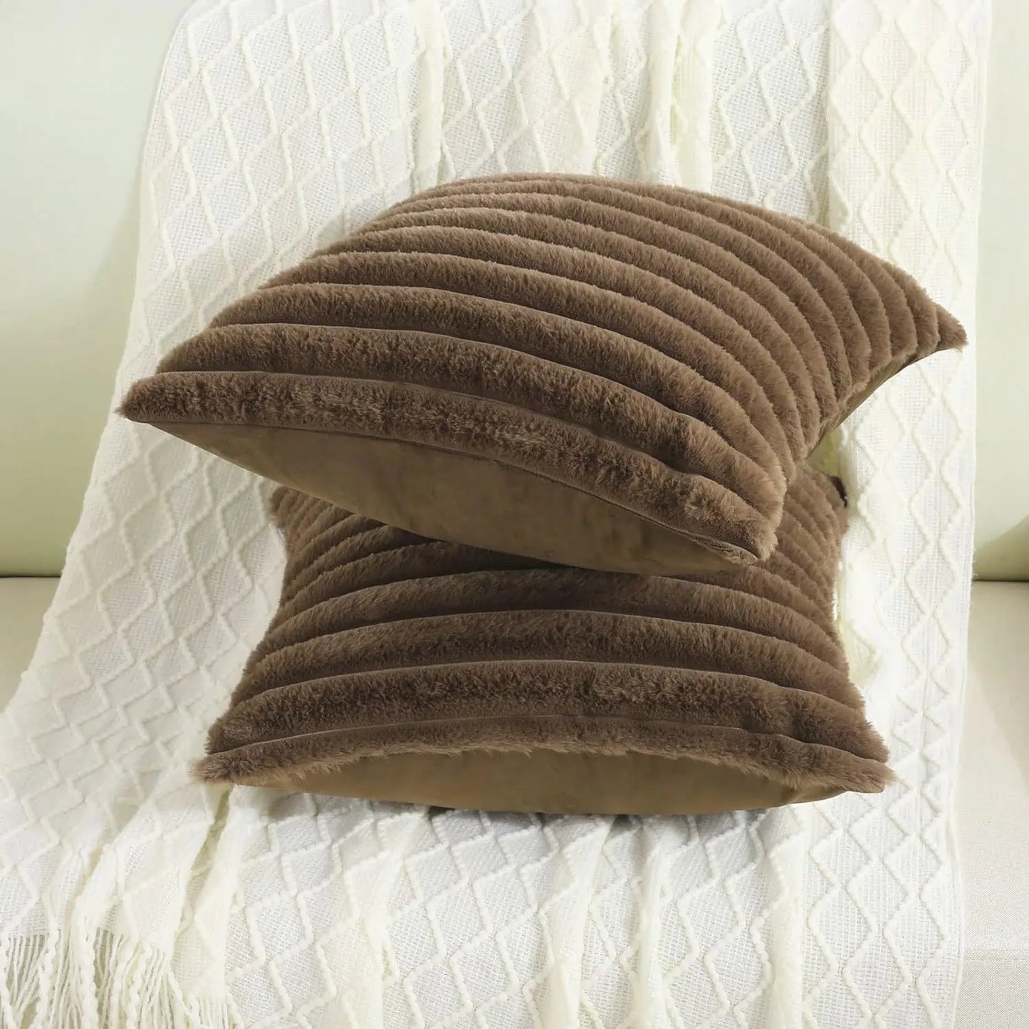 Luxurious Faux Fur Throw Pillow Cover