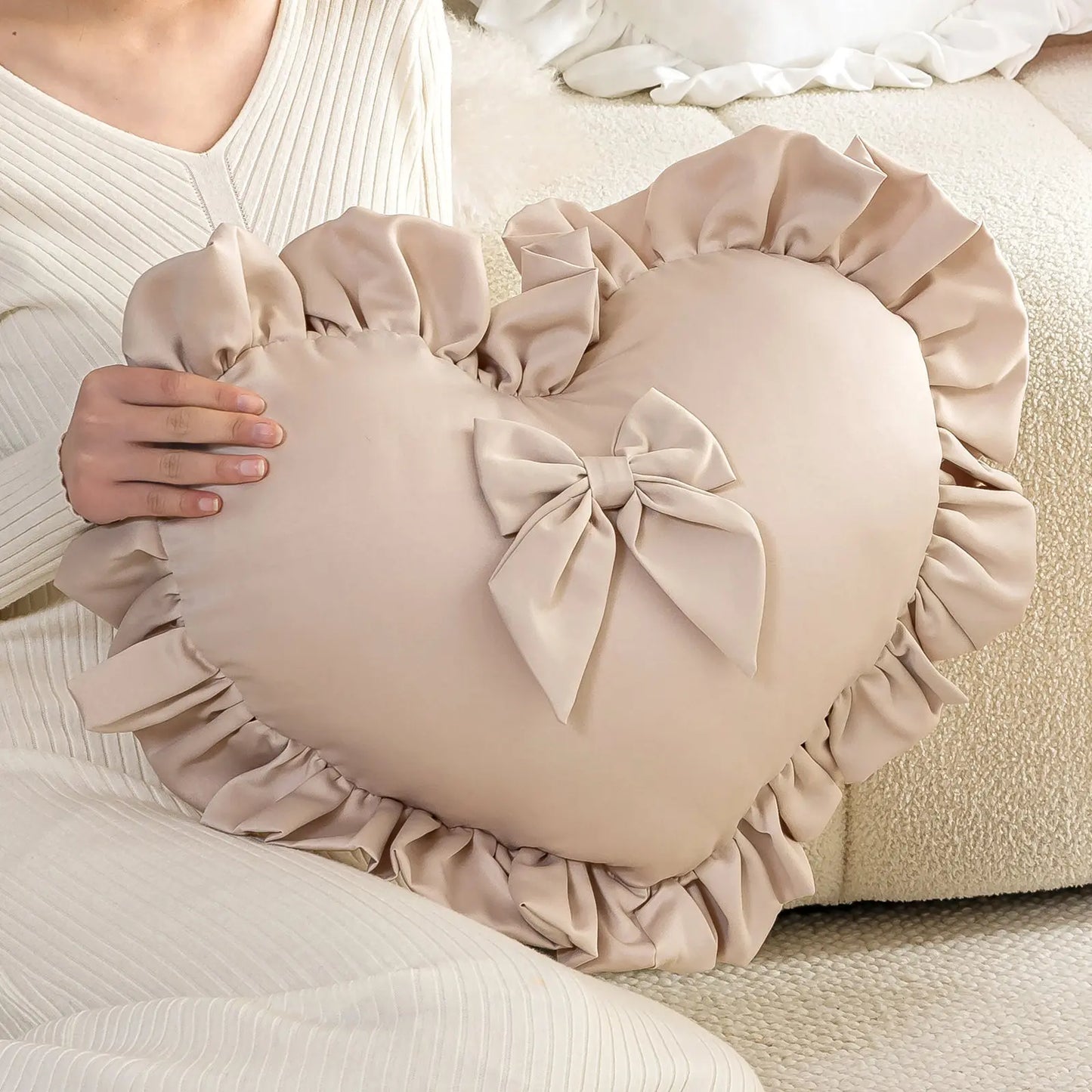 Elegant Love Heart Pillow Cover