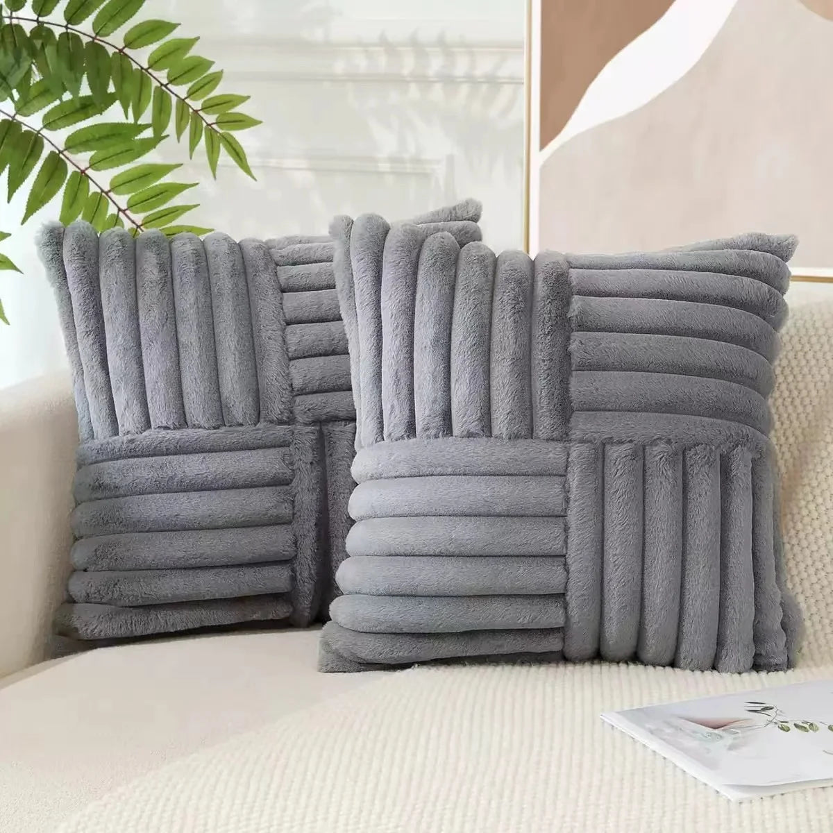 Luxurious Plush Pillow Cover Set