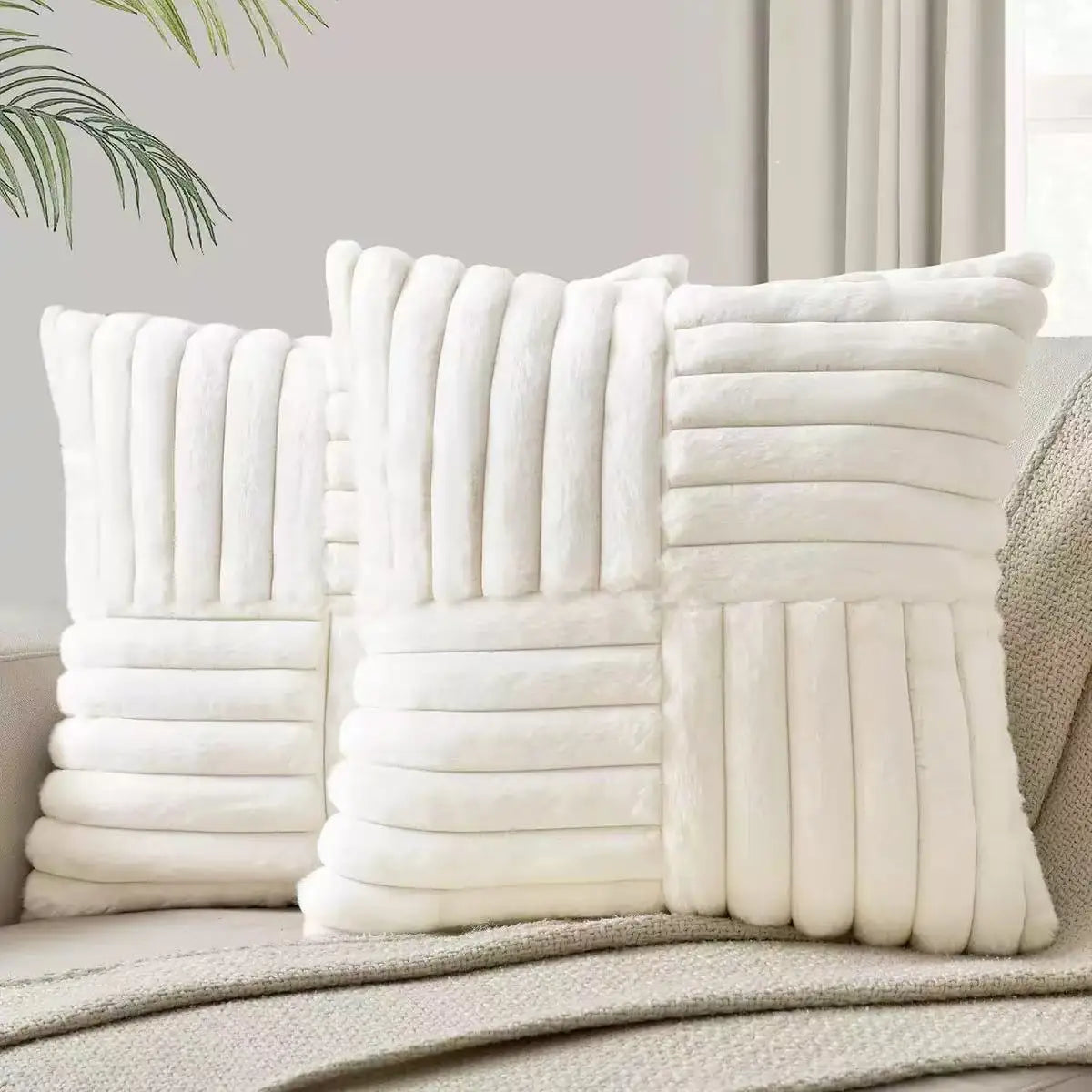 Luxurious Plush Pillow Cover Set