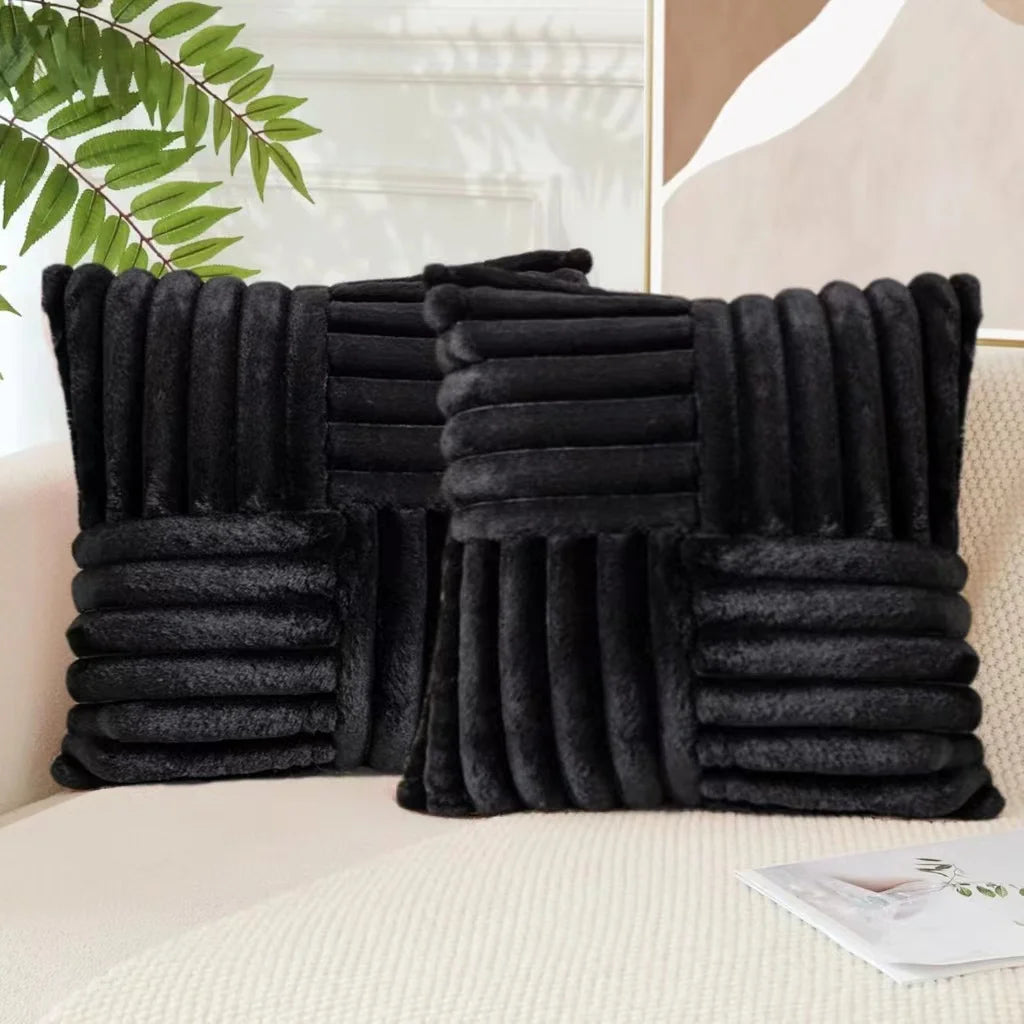 Luxurious Plush Pillow Cover Set